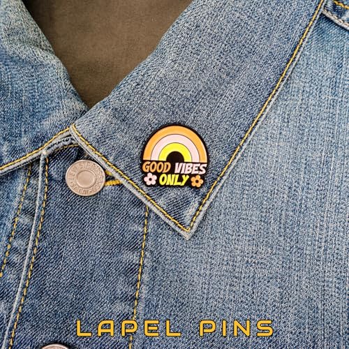 Image of Enamel Pins for Backpacks, Colorful Cute Cartoon Lapel Pins, Cool Bedge Brooch Pins for Lanyard, Bags, Hat, Clothes, Jacket. Clothing Decoration