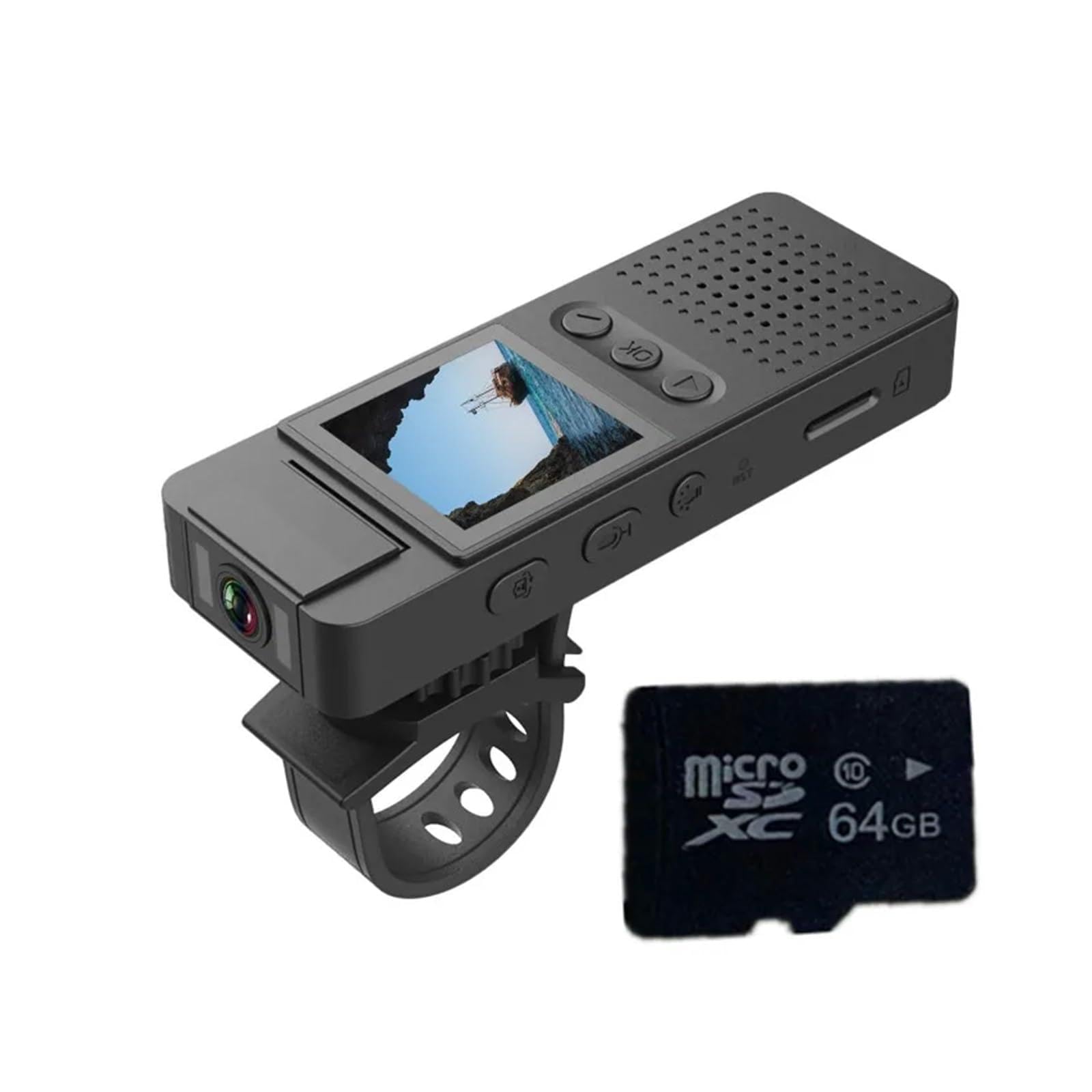 CVFRDD HD 1080P Hotspot Sports Camera, Law Enforcement Recorder, Night Camera, Small Camera, Motorcycle Recorder With Magnetic Nut(Camera 64G card)
