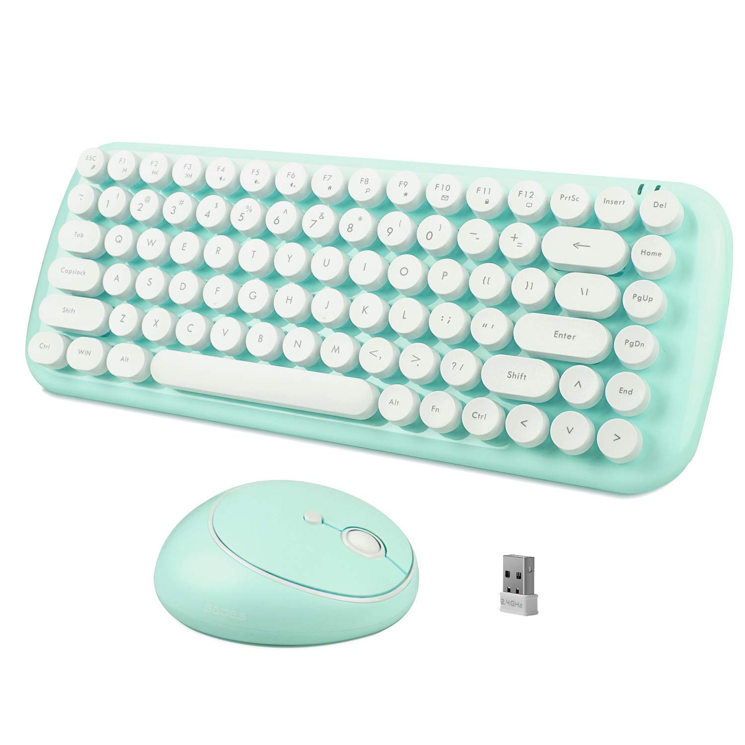 Buy Wireless Keyboard and Mouse Combo,2.4GHz USB Cute Small Wireless