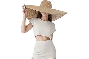 31.5 Inches Oversized Women's Beach Hats with Unparalleled UV Protection