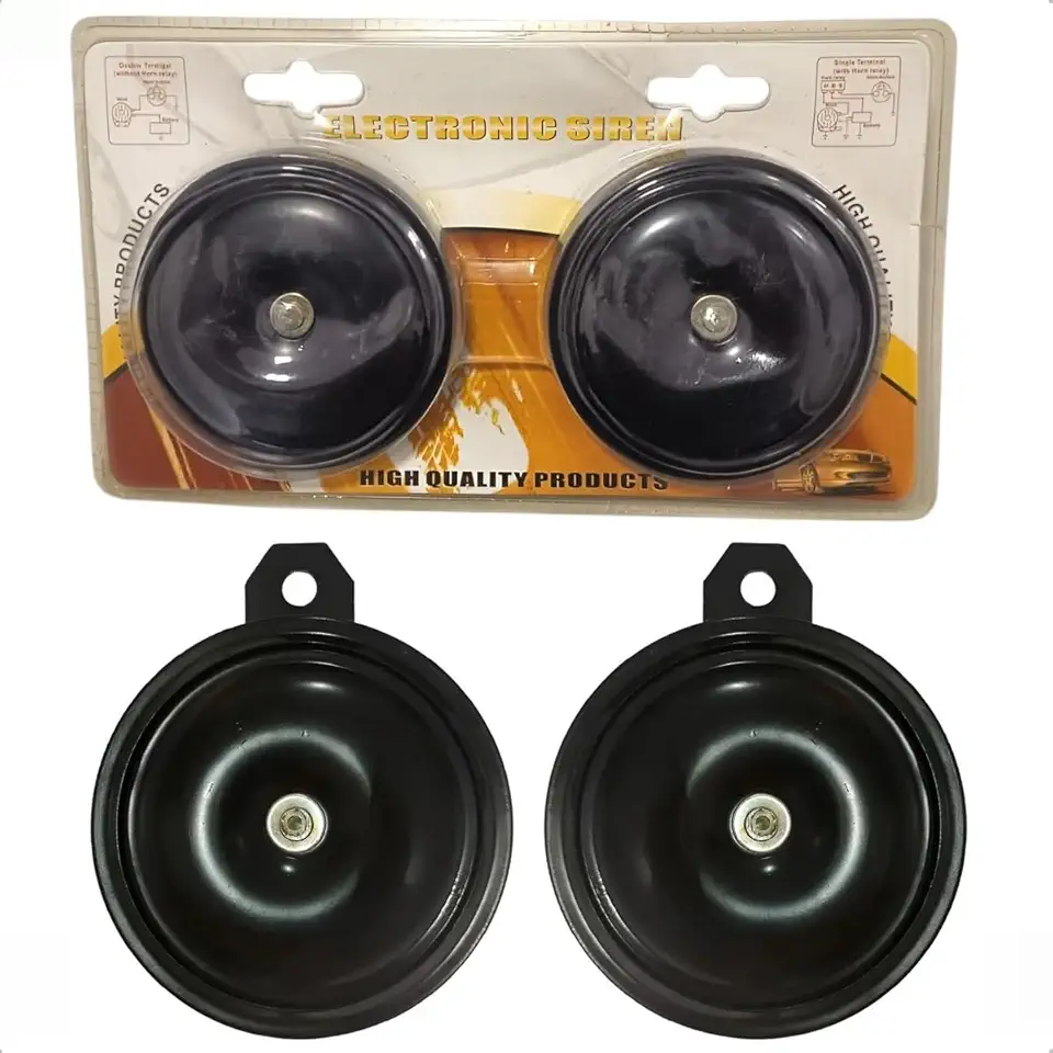Par Buzina Paquerinha Universal Com Suporte 12v