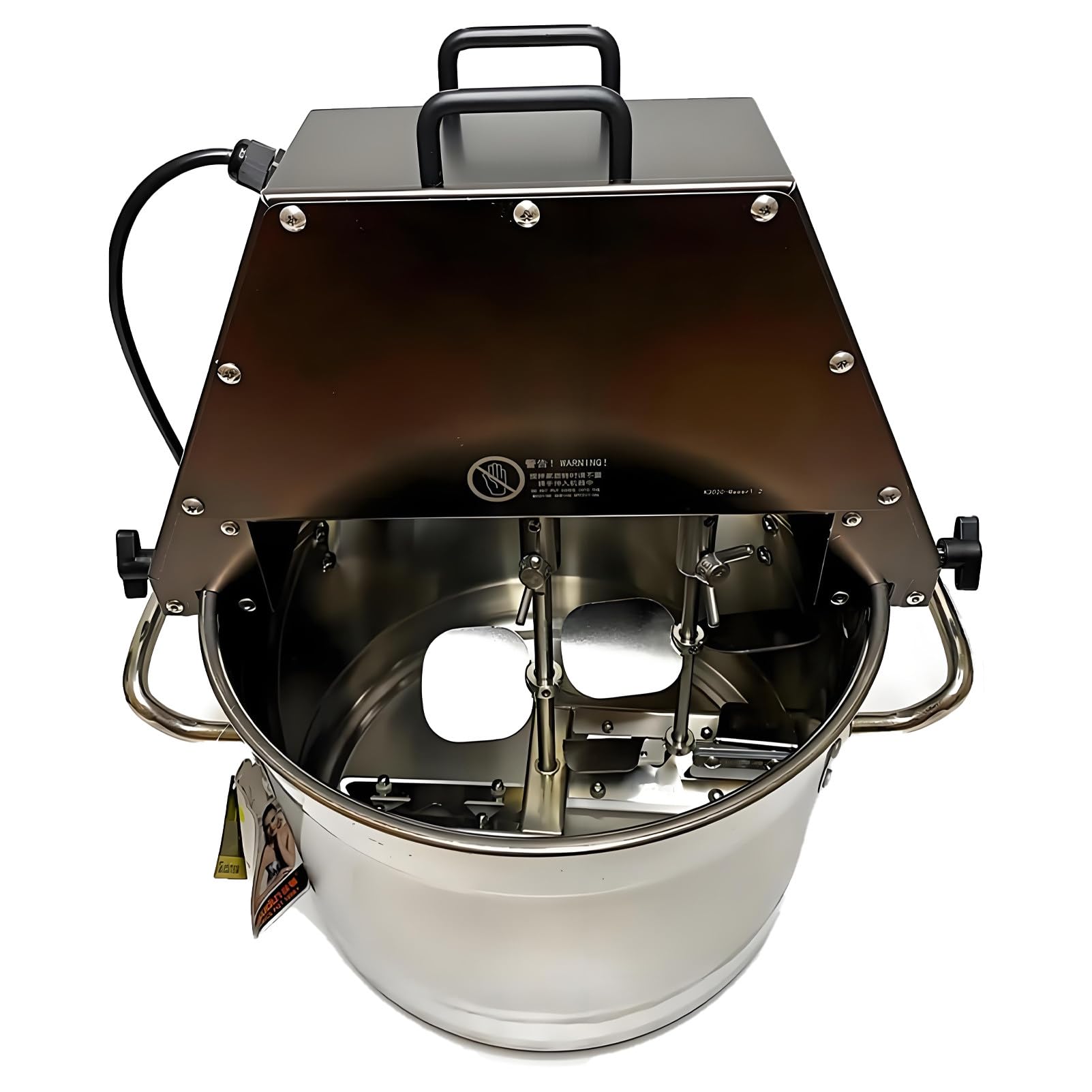 DNEPEI 10L Commercial Electric Food Stirrer Pot – Stainless Steel Automatic Mixer with Auxiliary Fan for Jam, Sauce, Filling for Restaurants & Home Kitchens