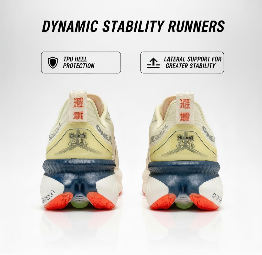 Person wearing ONEMIX Max Cushioned Walking Shoes, showing the fit.