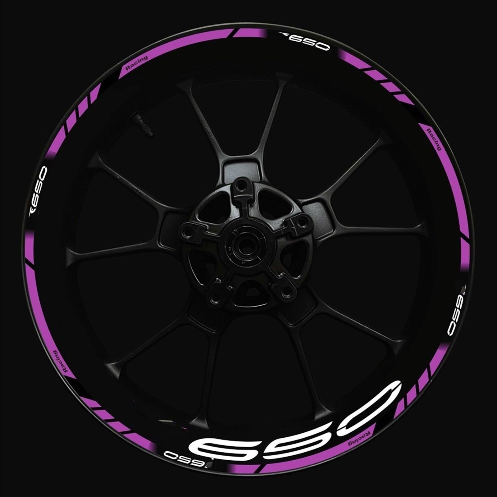 Front and Rear Wheel Hub Decal Set Improved Decoration for Kawasaki for Z650 Motorcycle Rim Stickers(Color12)