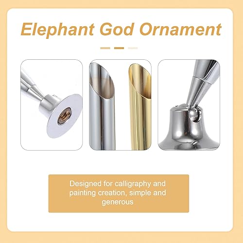 Miniatura 7 de Ciieeo Soporte de exhibición de pluma individual Organizador de Metal Pen Holder 2pcs Inserción de metal Soporte de pluma Base de pluma Fuente de