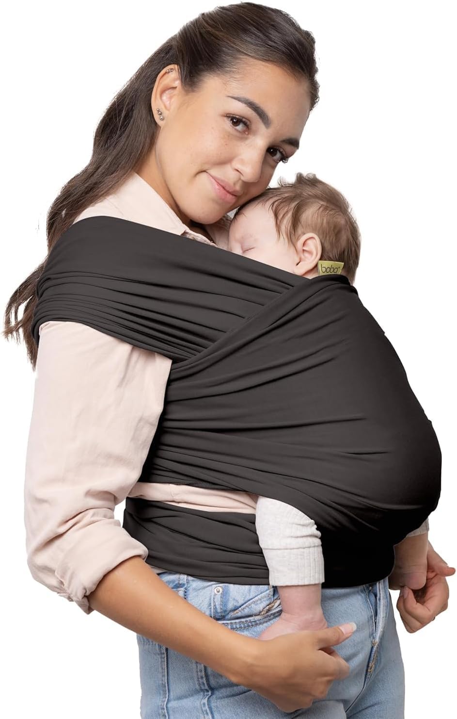 Portabebés Boba, el original Portador de Bebés Elástico, Perfecto para Bebés Recién Nacidos y Niños de hasta 35 lbs. (Organic Dark Grey)