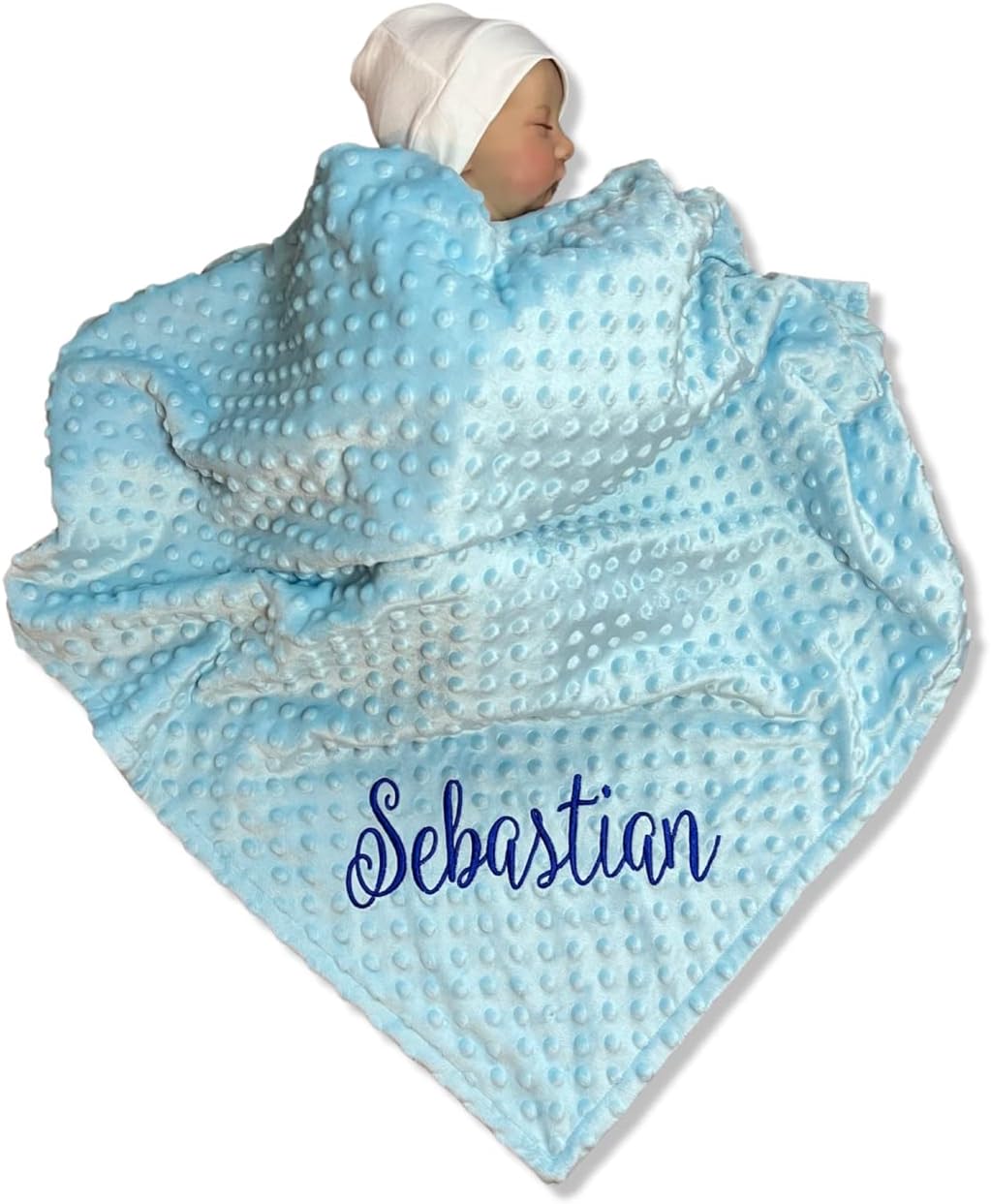 AleMir Fashion Embroidered Blanket Baby Beautiful Monogrammed Blanket Large