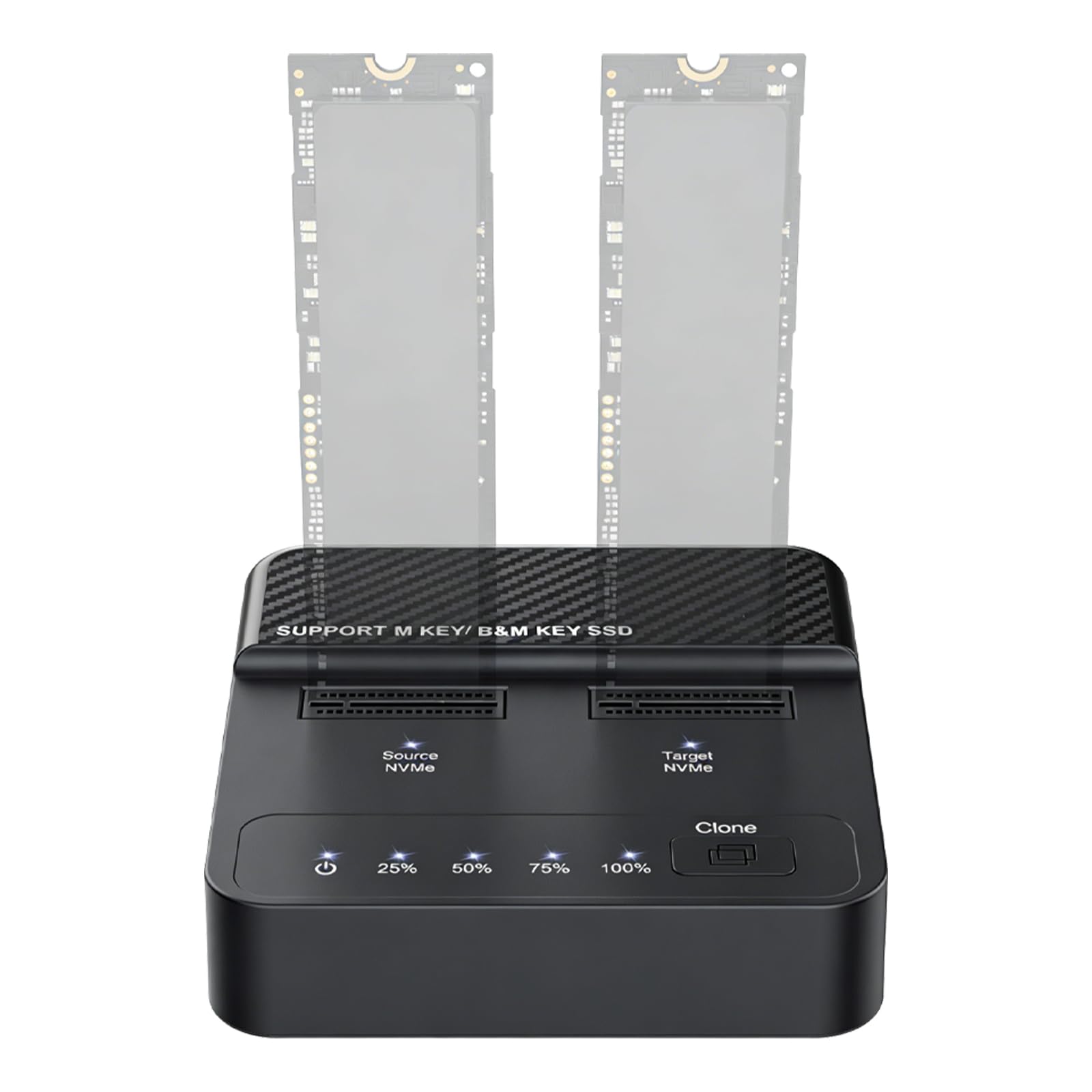 M.2 NVMe & SATA Docking Station 20Gbps Dual Bay M2 NVMe SSD Case USB 3.2 Gen 2 Reader Duplicator Offline Clone Station per 2230/2242/2260/2280 NVMe