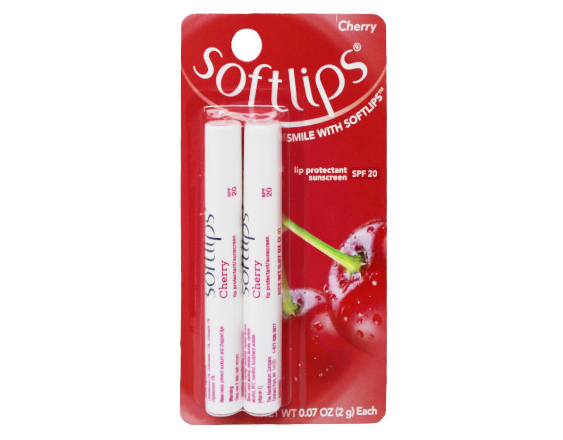 Lip Protectant/Sunscreen, Value Pack, Cherry, Twinpack