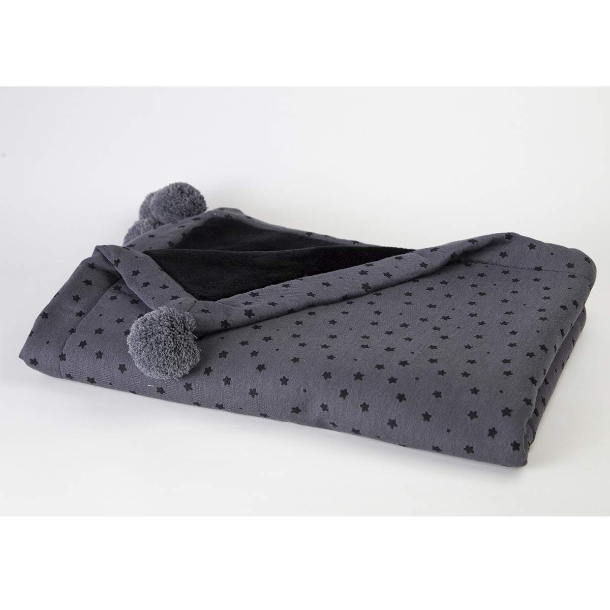 Baby - Elaia - 11915-99 | Koc dla niemowląt | Dwustronny koc dla niemowląt | Koc dla niemowląt | Koc dla niemowląt | Koc dziecięcy Czarny | Kocyk dziecięcy rozmiar 110x140 cm