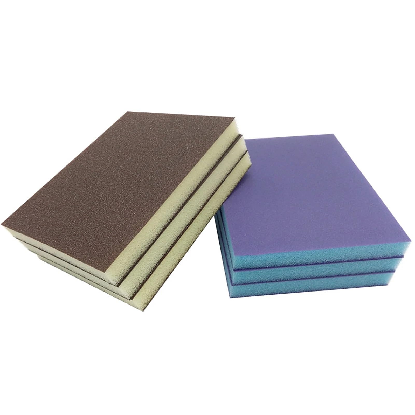 Bloque de lijado, Bloques de esponja for lijado en seco y húmedo de doble cara, grano gris azul, grano 80-220, varias piezas(Grey,150-20PCS)