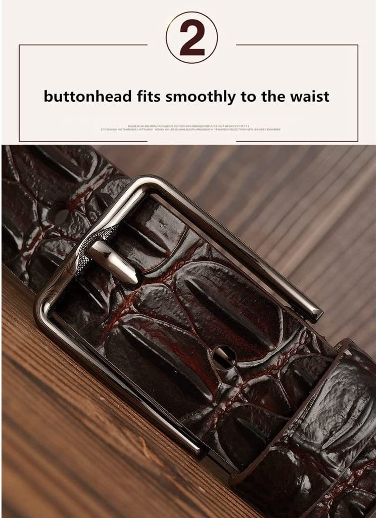 SAAKO Luxus-Gürtel für Herren, modisch, echtes Leder, Dornschließe, Gürtel aus 100% Leder, breiter 38-mm-Vintage-Gürtel für Herren