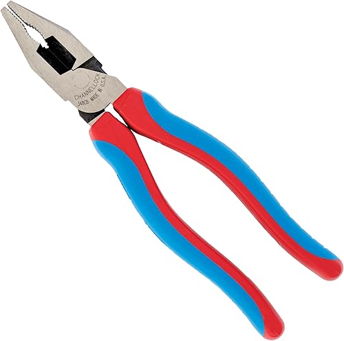 Channellock E348CB Serie E - Alicates combinados de 8 pulgadas con junta XLT y empuñaduras Code Blue