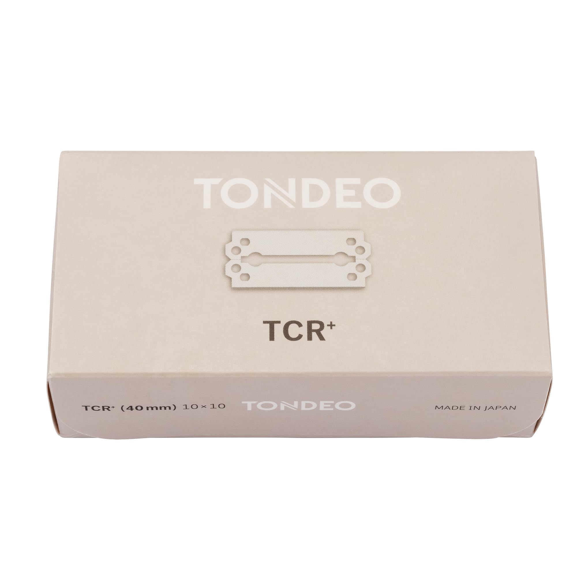 TONDEO Cuchillas de afeitar TCR+ | 10x10 cuchillas dobles inoxidables para navajas de afeitar TONDEO | Tradición de maestría artesanal