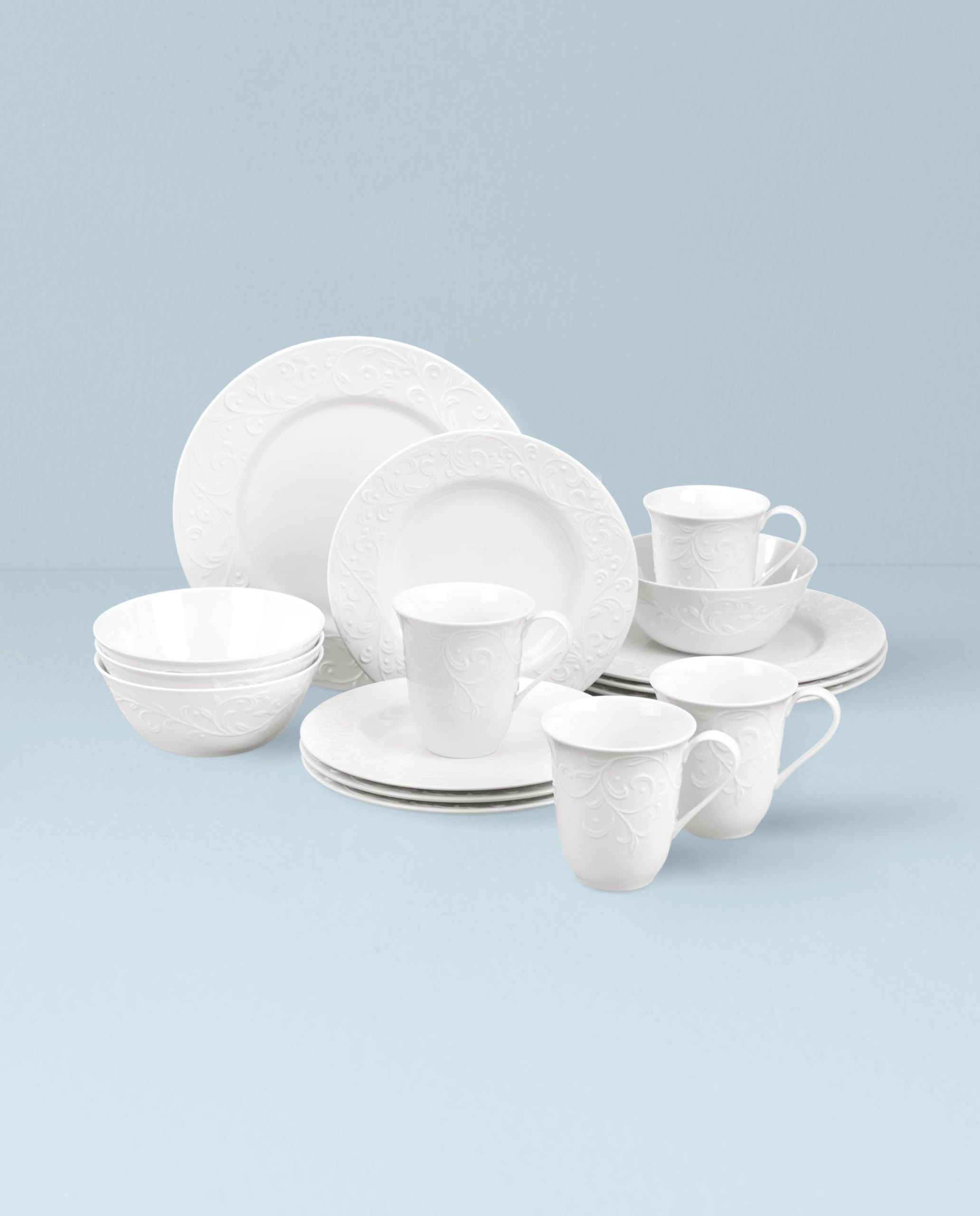 Amazon.com | Lenox 851746 Opal Innocence Carved 16-Piece