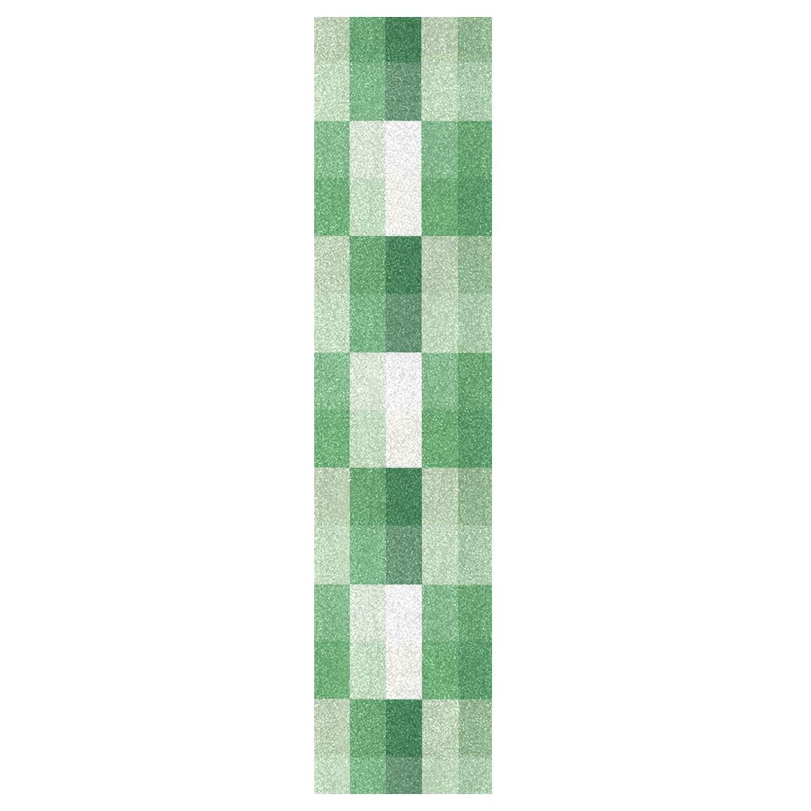 CEBUGI Green Gingham Pattern Skateboard Grip Tape 33x9in Waterproof Tear-Proof Longboard Grip Tape Bubble Free Non-Slip Scooter Grip Tape for Girls Boys