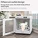 Pet Drying Cabinet with 15 Air Outlets, Large 200L Capacity for Pets up to 70 lbs, Digital Controls, White