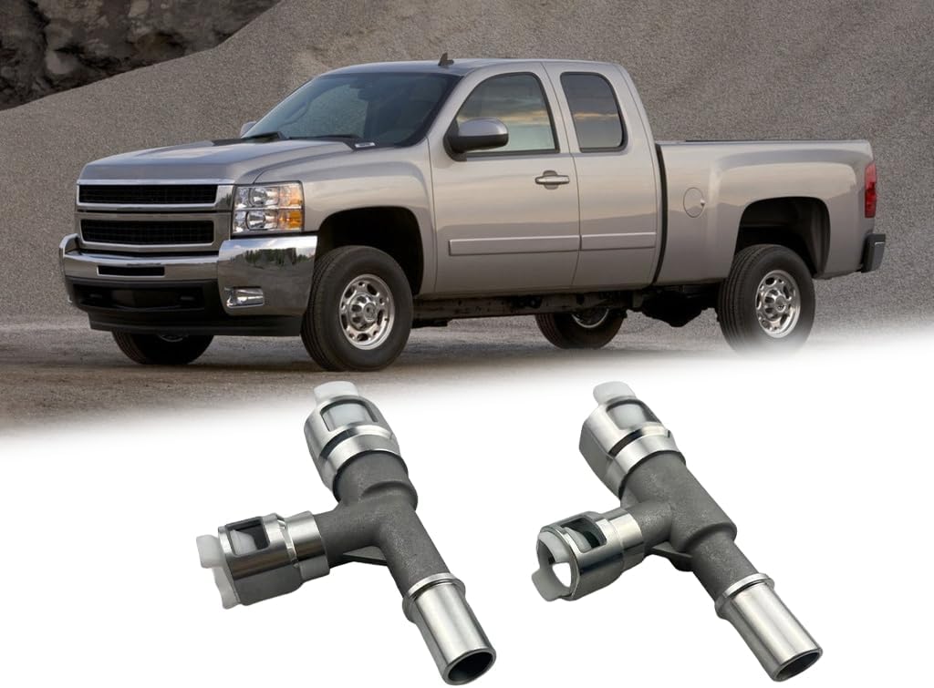 Aluminum Metal HVAC Heater Inlet Hose Tee Connector Fit for Cadillac Escalade for Chevrolet Silverado Suburban for GMC Sierra Yukon 2000-2014 Replace 15055342 15055343 800-414HP 800-413HP