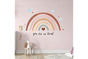 Containlol Boho Rainbow Pastel Wall Sticker Decals for Kids