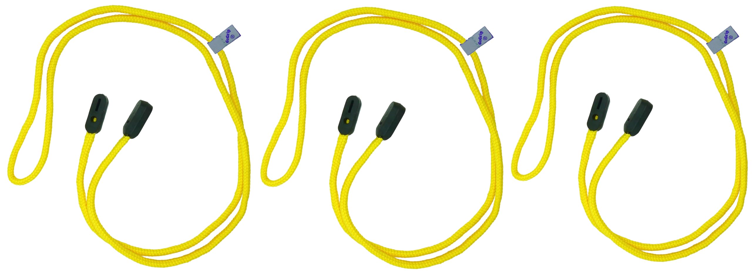 GoGrip Original - VALUE BUNDLE - Secure Glasses Cord - Spectacle and Spec Lanyard (Yellow x 3)