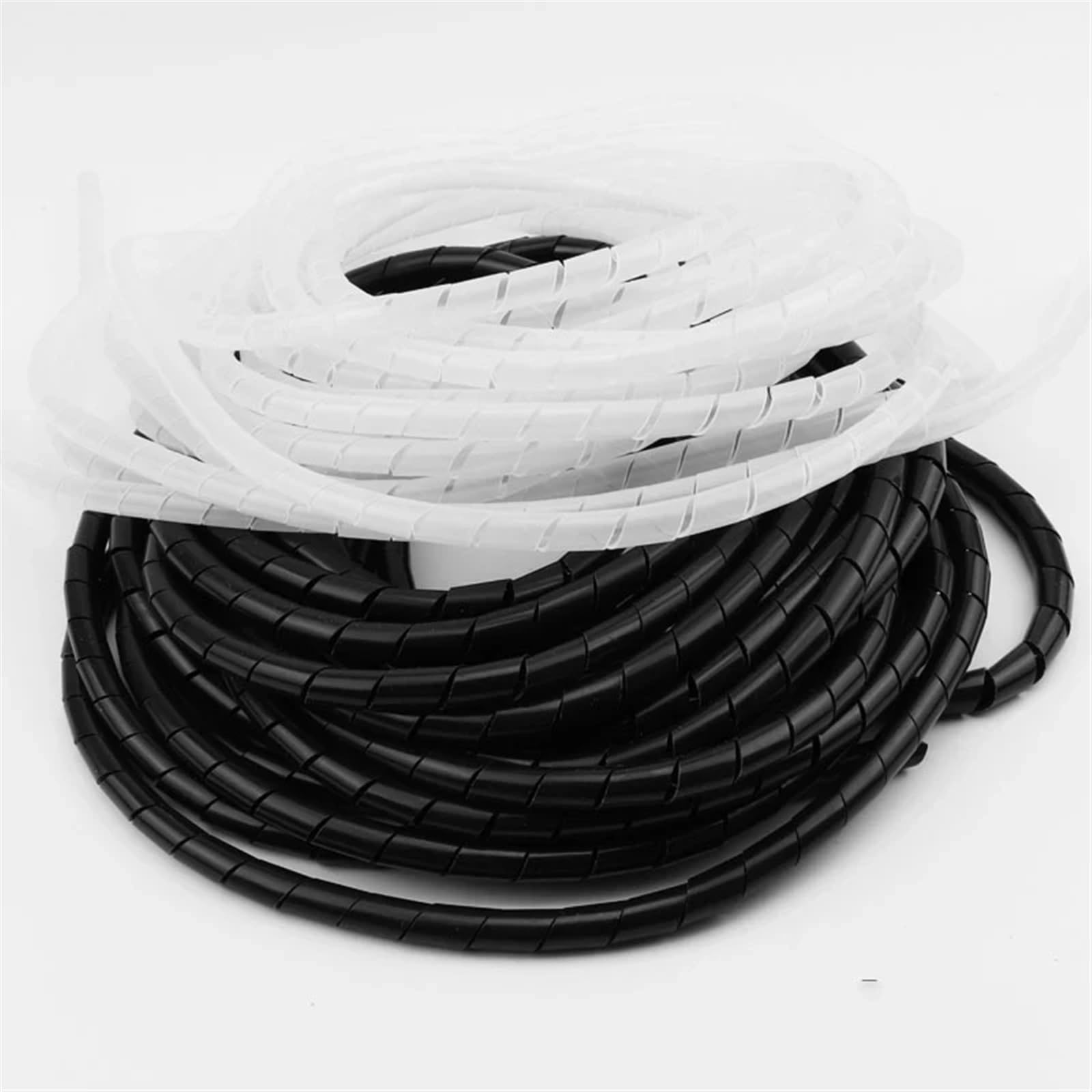Tubo enrollador de Cables, Manguito Flexible for gestión de Cables en Espiral, 5 Metros(Black,14mm Inside Diameter)