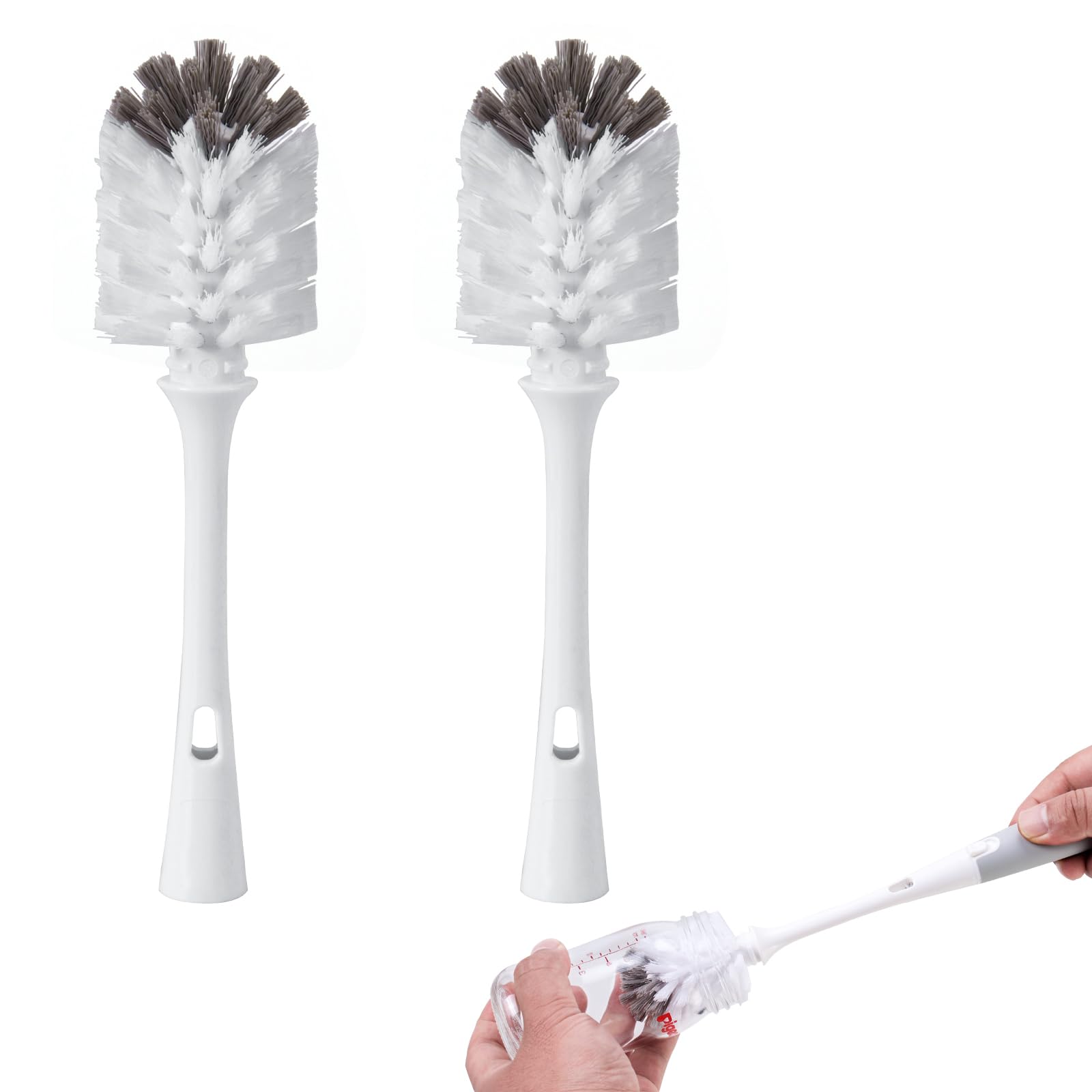 Bottle Brush Replacement Head Compatible with OXO,Flexible Dish Brush Refill Head Compatible with OXO,2PCS