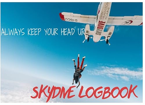 Skydive Logbook: parachute jump Logbook, Skydiving Record Journal, Logbook for Jumps.
