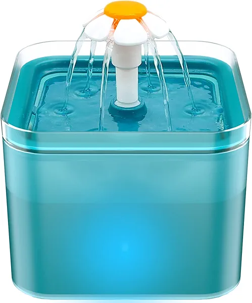 Cat Water Fountain: Cat Fountain - Water Fountains for Cats Indoor - 67oz/2L Cat Fountains for Drinking - Pet Water Fountain - Ultra Silent - Cat Drinking Fountain for Small Dogs - AONBOY