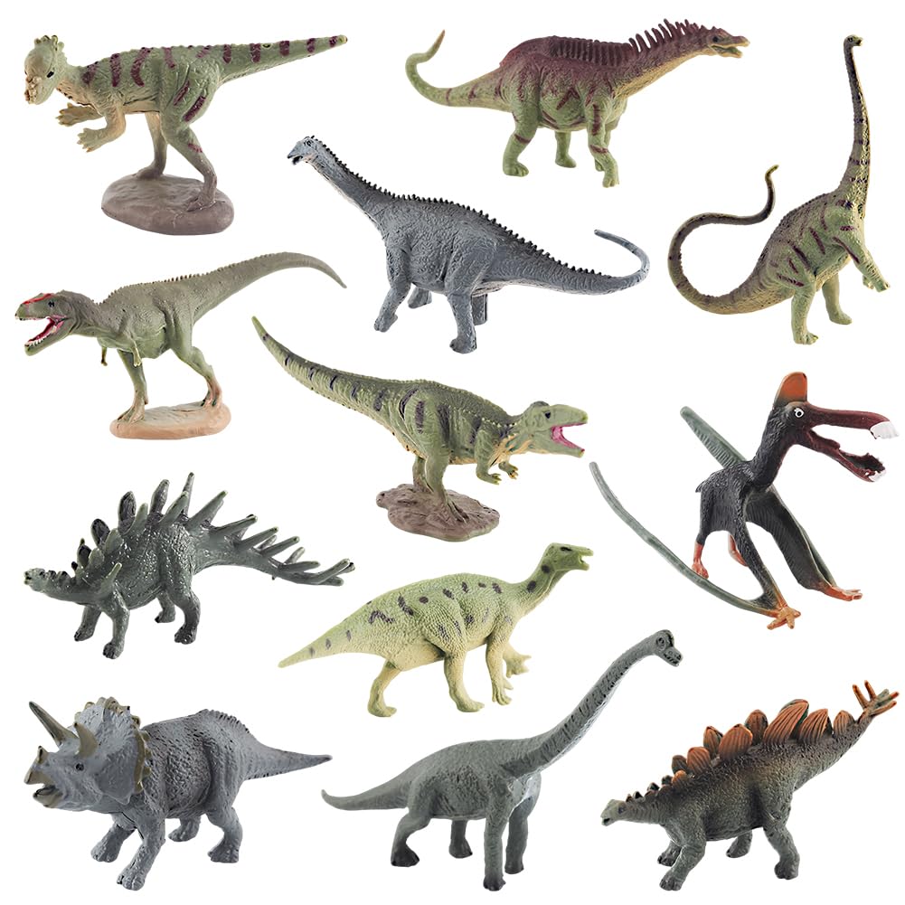 MIFKLMV Dinosaur Toys, 12 Pcs Dinosaurs Figure Set, Dinosaur Figurines Dino Toy Sets