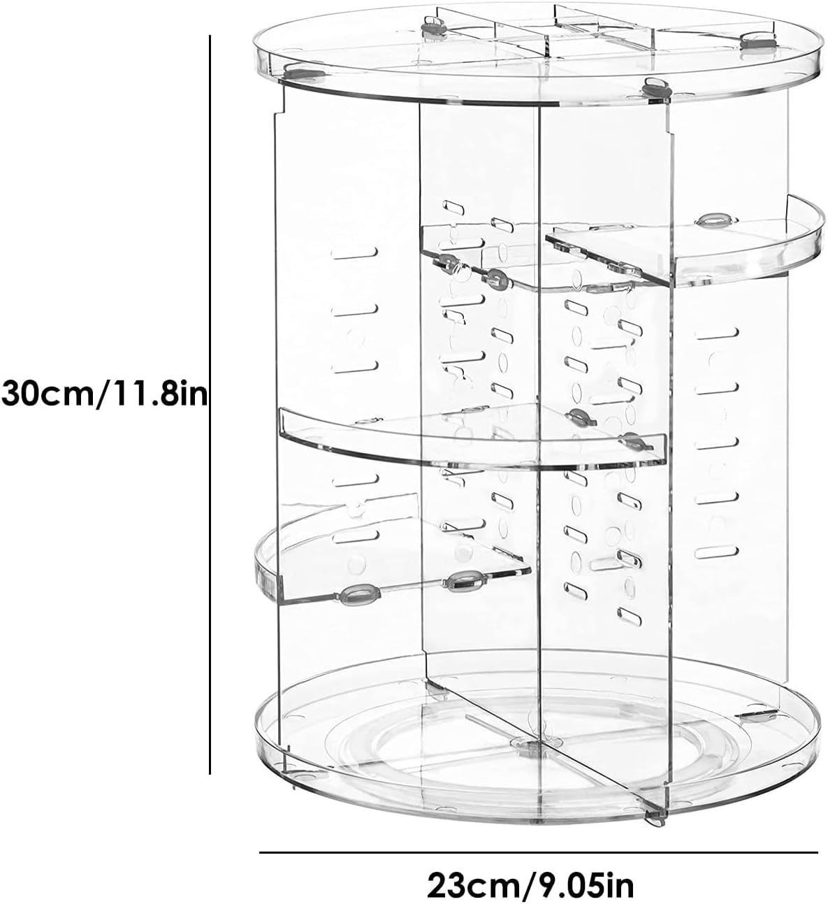 Fransande Makeup Organizer, 360 Degree Rotating Cosmetic Organiser - Image 2