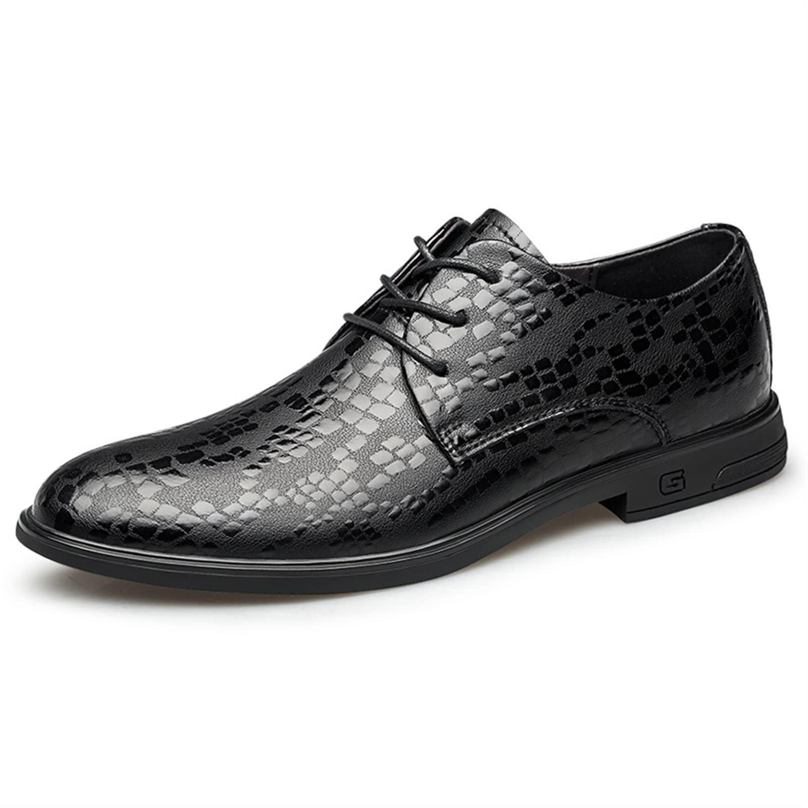 Kleid Oxford for Männer schnüren Florale runde Zehen Derby Schuhe Faux Leder Low Slip Resistant Block Heel Geschäft Geeignet für viele Gelegenheiten.