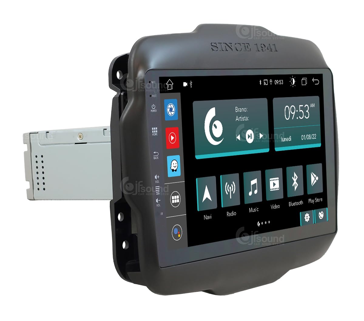 JF Sound - Autoradio Android JF-039JR-X9C - Per Jeep Renegade dal 2014-9" HD - CarPlay/Android Auto Wireless - GPS - 4GB RAM - 64GB ROM - DAB+ - WiFi - Bluetooth - Prodotto in Italia