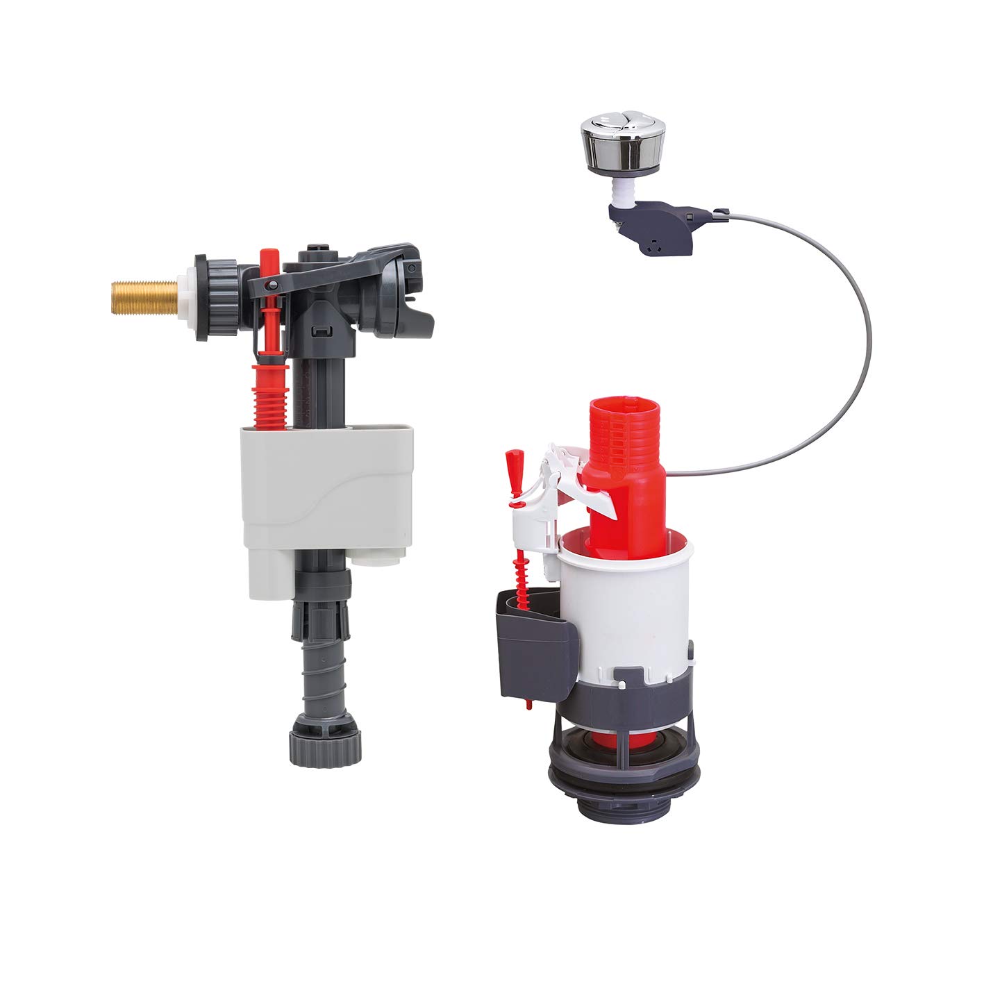 Wirquin 10722514 Double Flush Cable MW2 and Doblo Float Valve Red and White
