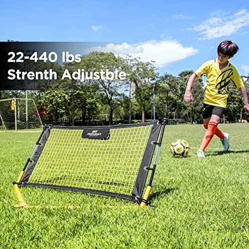 Podiumax Upgraded Solo Soccer Rebounder Net, 5 X 2.4Ft, Improve Your Ground Passing Skills, Easy To Assemble And Disassemble, Comes With Bag And Stake #TOP3