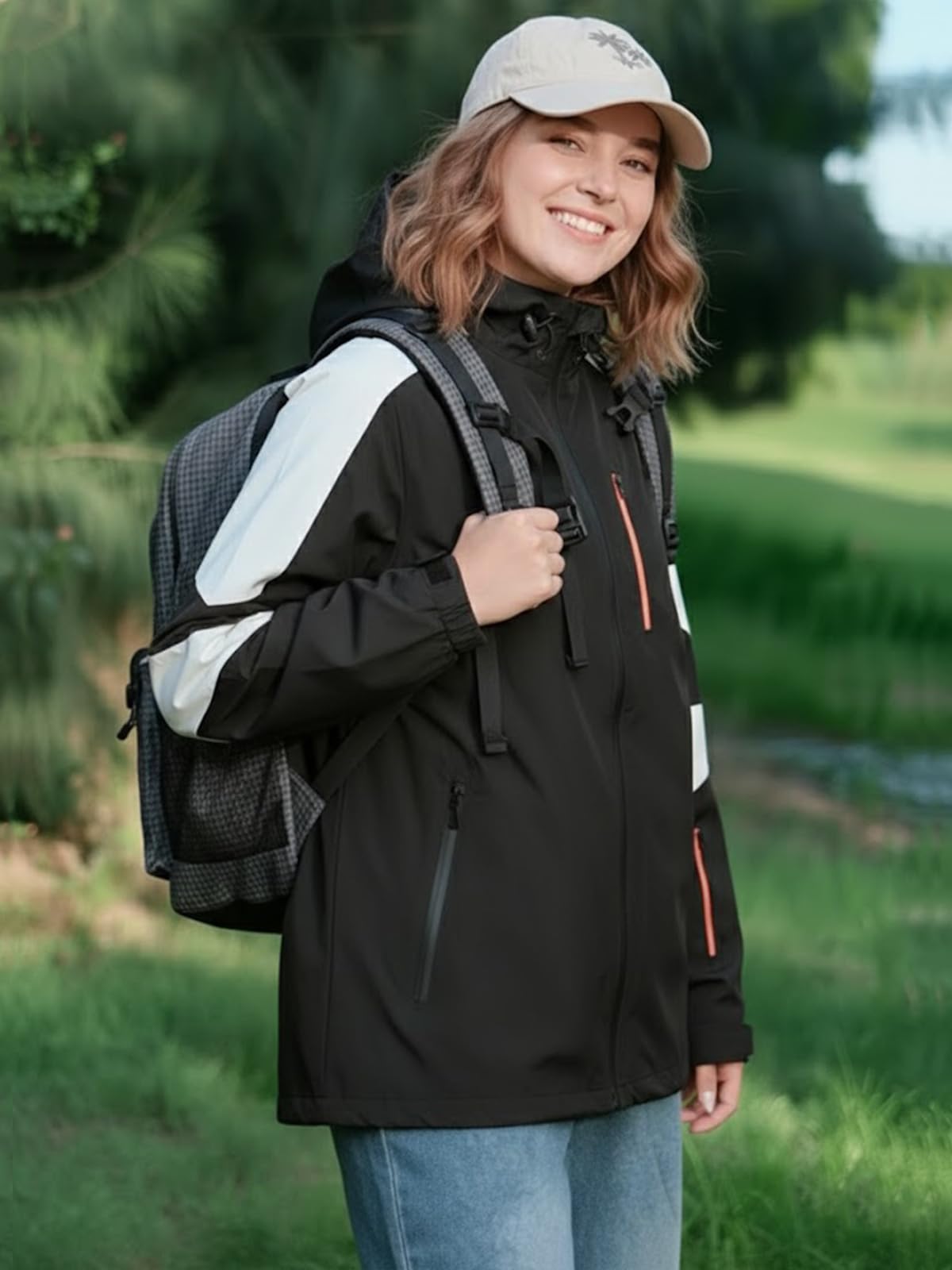 Chaquetas Softshell para mujer, impermeables, ligeras, cálidas, para senderismo, viajes, esquí, cortavientos — view 2