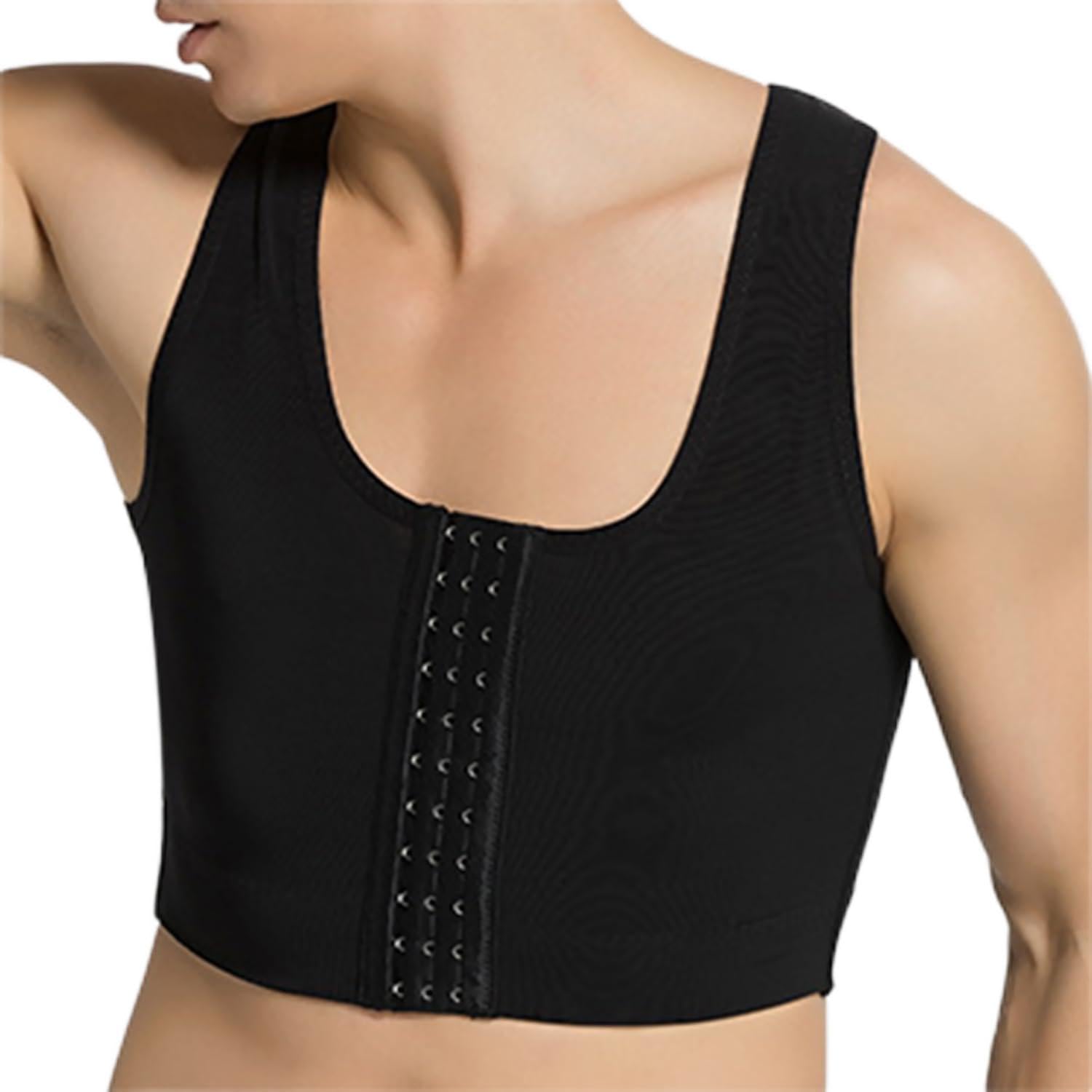 OvnsheryChest Binder Vest for Men Gynecomastia Compression Shirt for Slimming Body Shaper