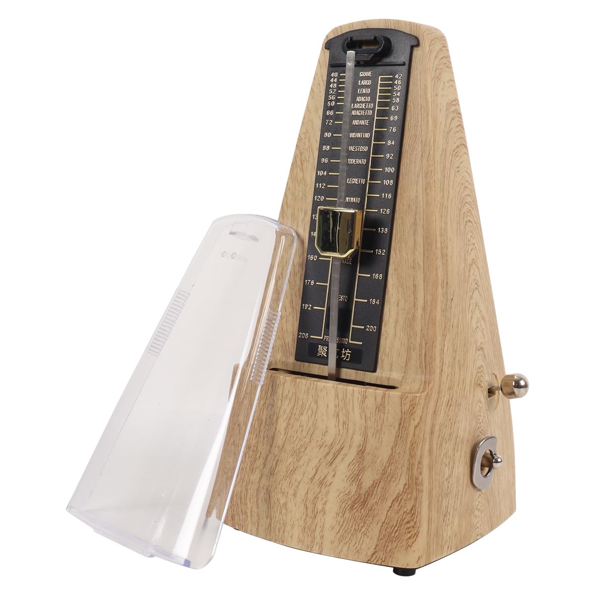 Ubric Metronomo Meccanico Migliorato con meccanismo Metallico: Design Classico, Suono Forte, Non Sono necessarie batterie per Strumenti universali
