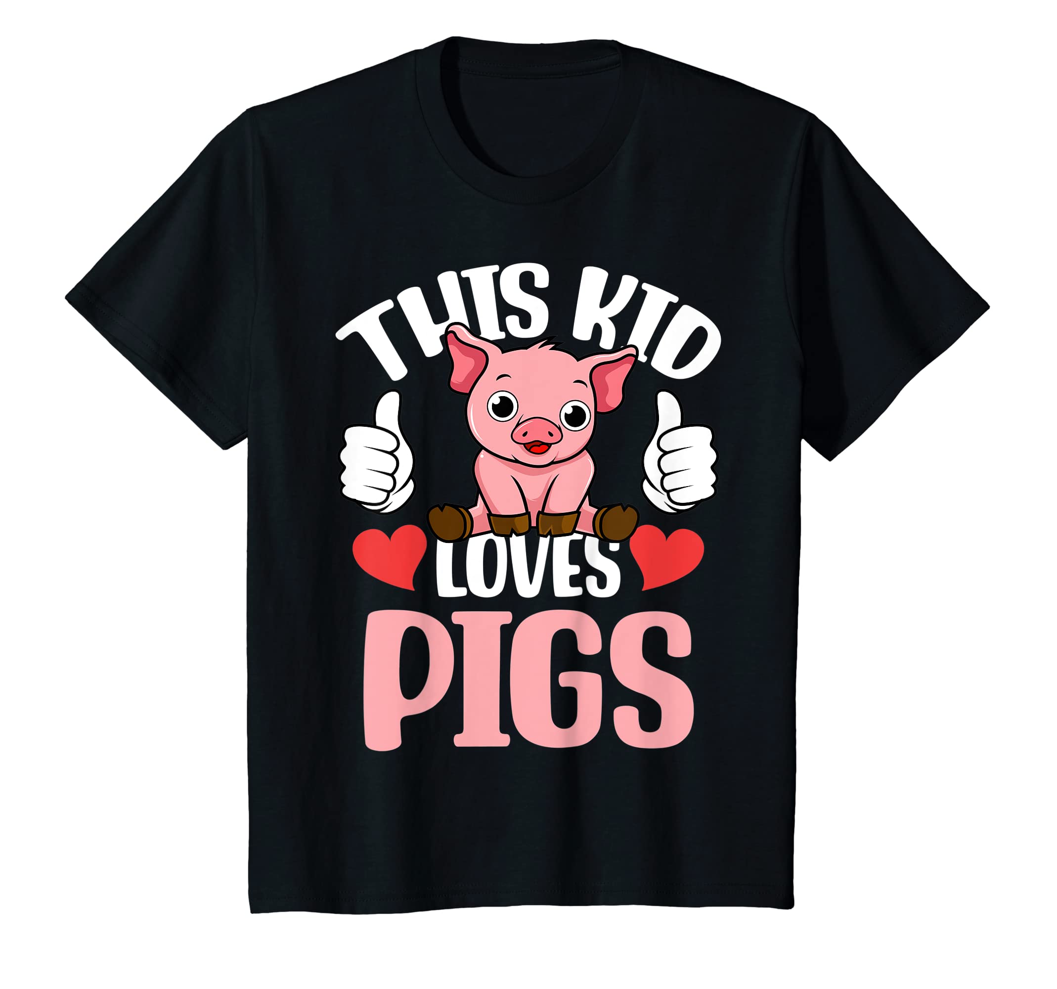 Cute Pig KidsYouth This Kid Loves Pigs Lover Toddlers Boys Girls Art Graphic T-Shirt