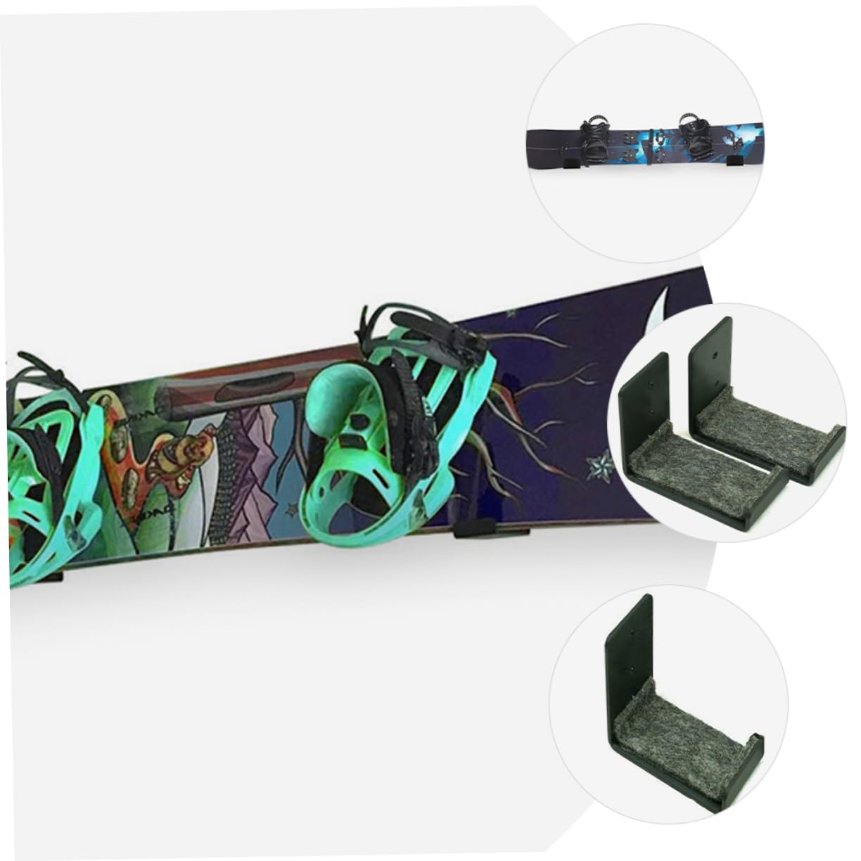 POPETPOP Snowboard Holder Wall Mount Rack Pack Displaying Snowboard Shelf for Storage Rack