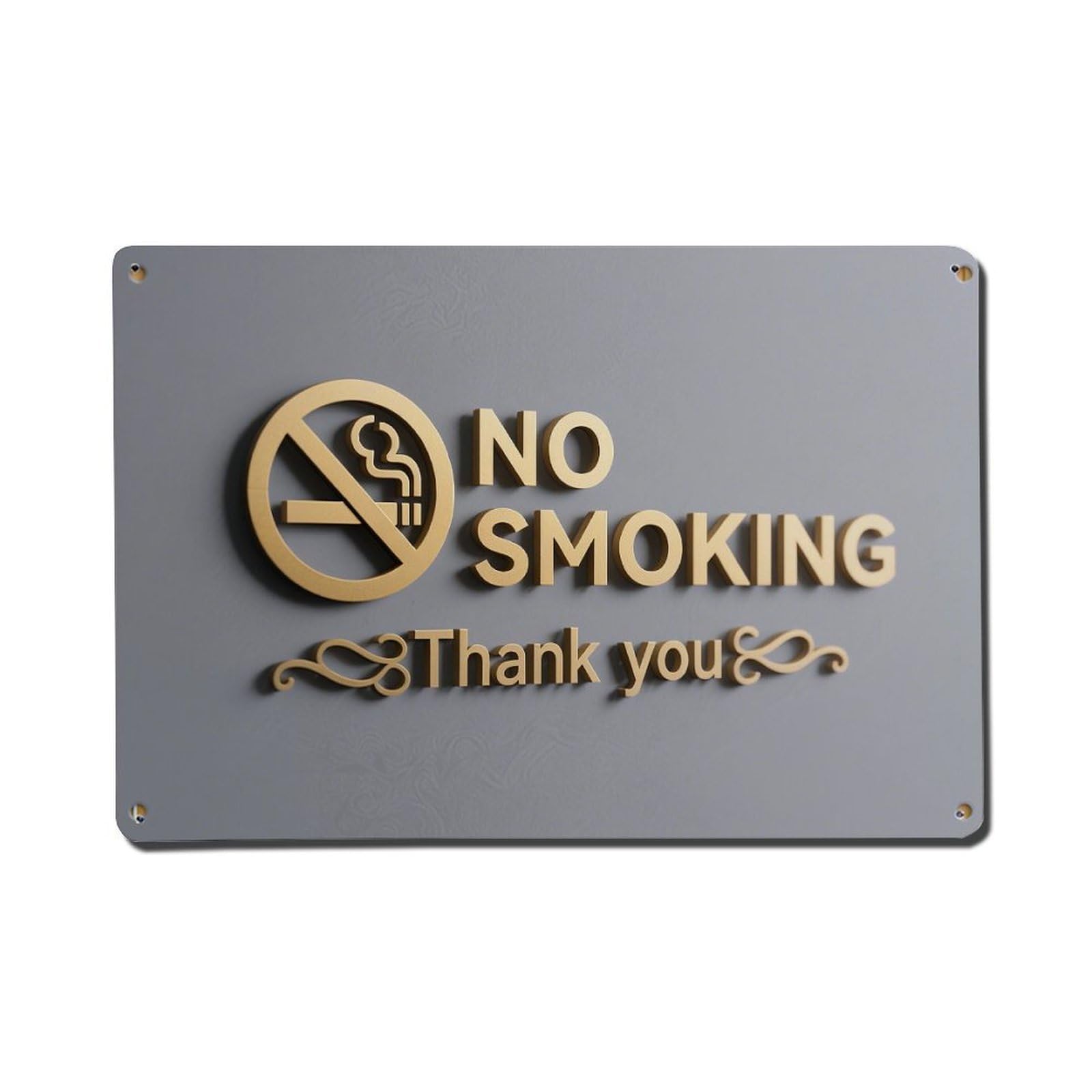 No Smoking Signage With Text Vintage Tin Sign Retro Metal Wall Decor Metal Poster, Home Bar Garage Farmhouse Cafe Wall Art Decoration 8x12Inches