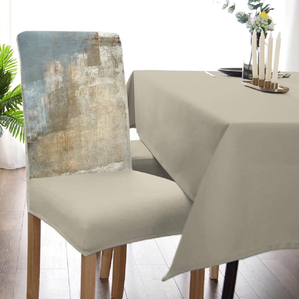 HZSZXG Stuhlhussen im Retro-Landhausstil, Esszimmer-Sitzbezüge aus Spandex, Stretch, für Zuhause, Büro, Schreibtischstuhl-Bezugsset,