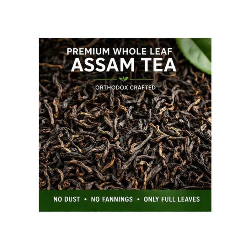 Image of Siyacha Tea Premium Assam Orthodox First Flush Tea 100g Pouch, GFOP Grade Single Estate Loose Leaf Black Tea, Golden Flowery Orange Pekoe, Smooth & Aromatic