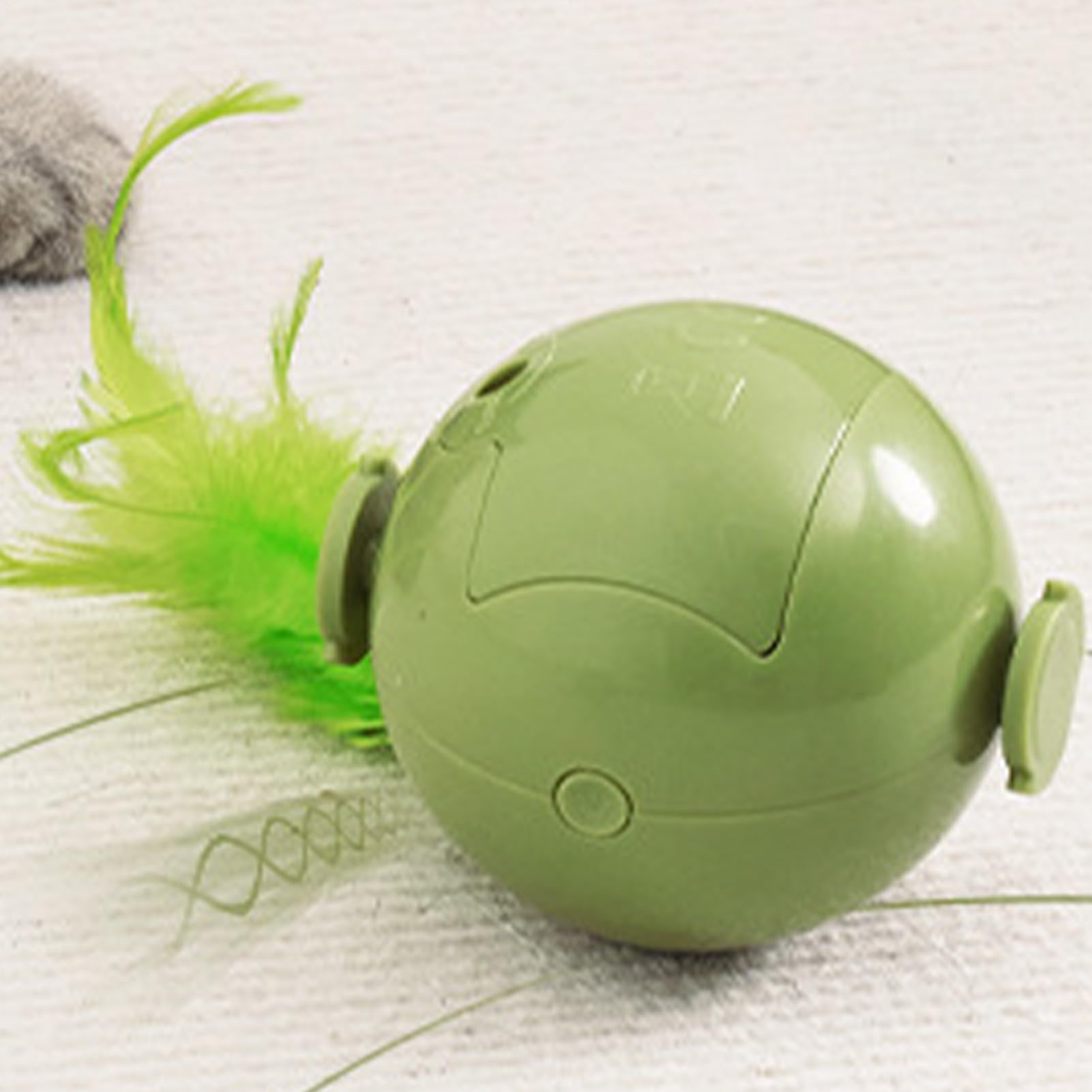 Juguetes para Gatos， Juguete Inteligente for Gatos con Pelota, Juguete Interactivo for Evitar obstáculos, de Ejercicio for Mascotas Plumas