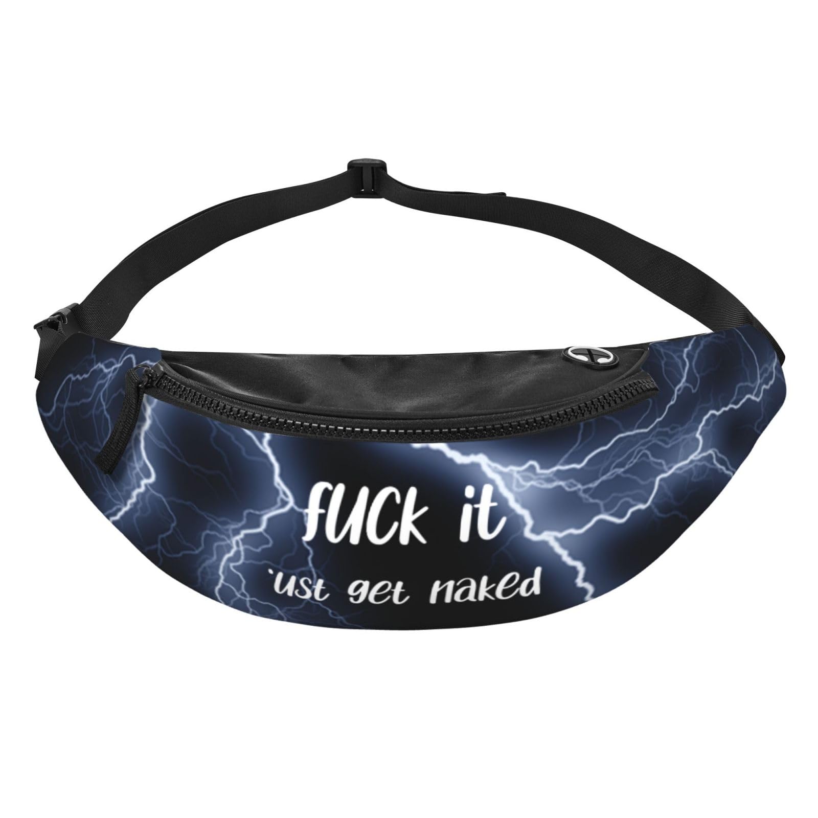 Fuck It Just Get Naked Crossbody fanny pack for men and women, ideal for travel, sports and running