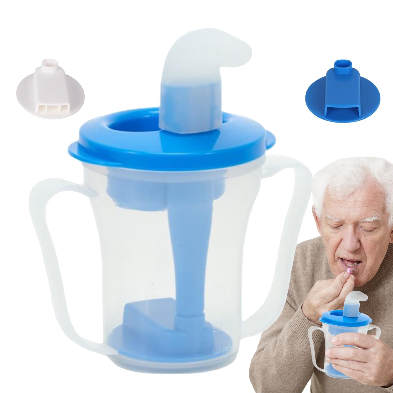 Dysphagia Cups for Adults | Liquid Dispenser with Straw | Choking Spill Proof Portable Slow Dysphagia Cups for Home Bed Hospital Travel Baby Elderly Patient Senior