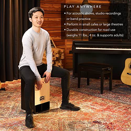 Meinl Percussion Subwoofer Cajon/Trommel inkl. Snareteppich mit extrem tiefen Bass - Trommelkiste (Drumbox) für Kinder/Erwachsene - Kein Cajon Bausatz - American White Ash Frontplatte (SUBCAJ1AWA) - Image 7