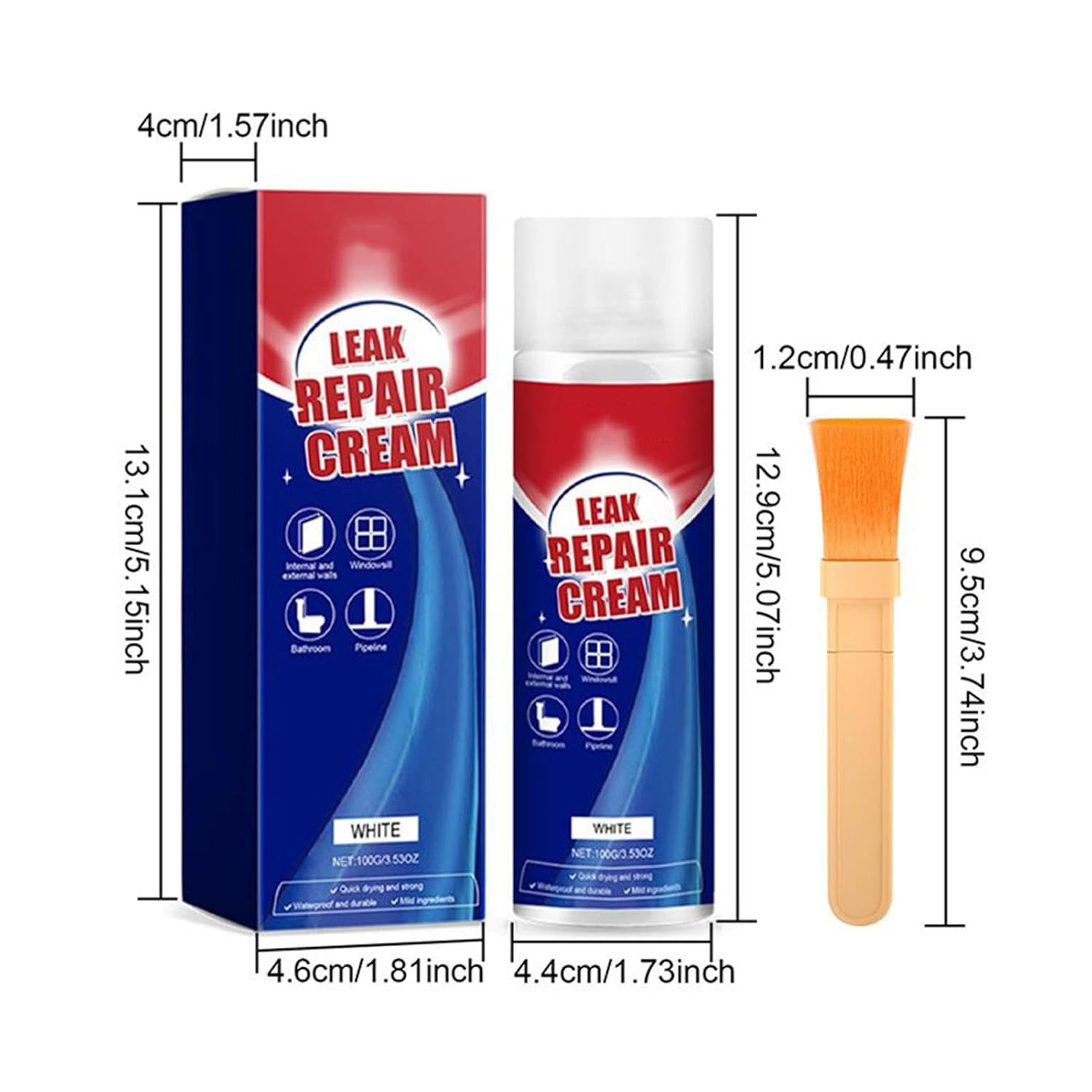 Waterproof Transparent Sealant Spray - 100g Clear Heavy Duty Adhesive, Strong Leak Repair Coating, Long Lasting Water Resistant Protection, Fast Dry Multipurpose Spray | Indoor Outdoor Basement Bathro