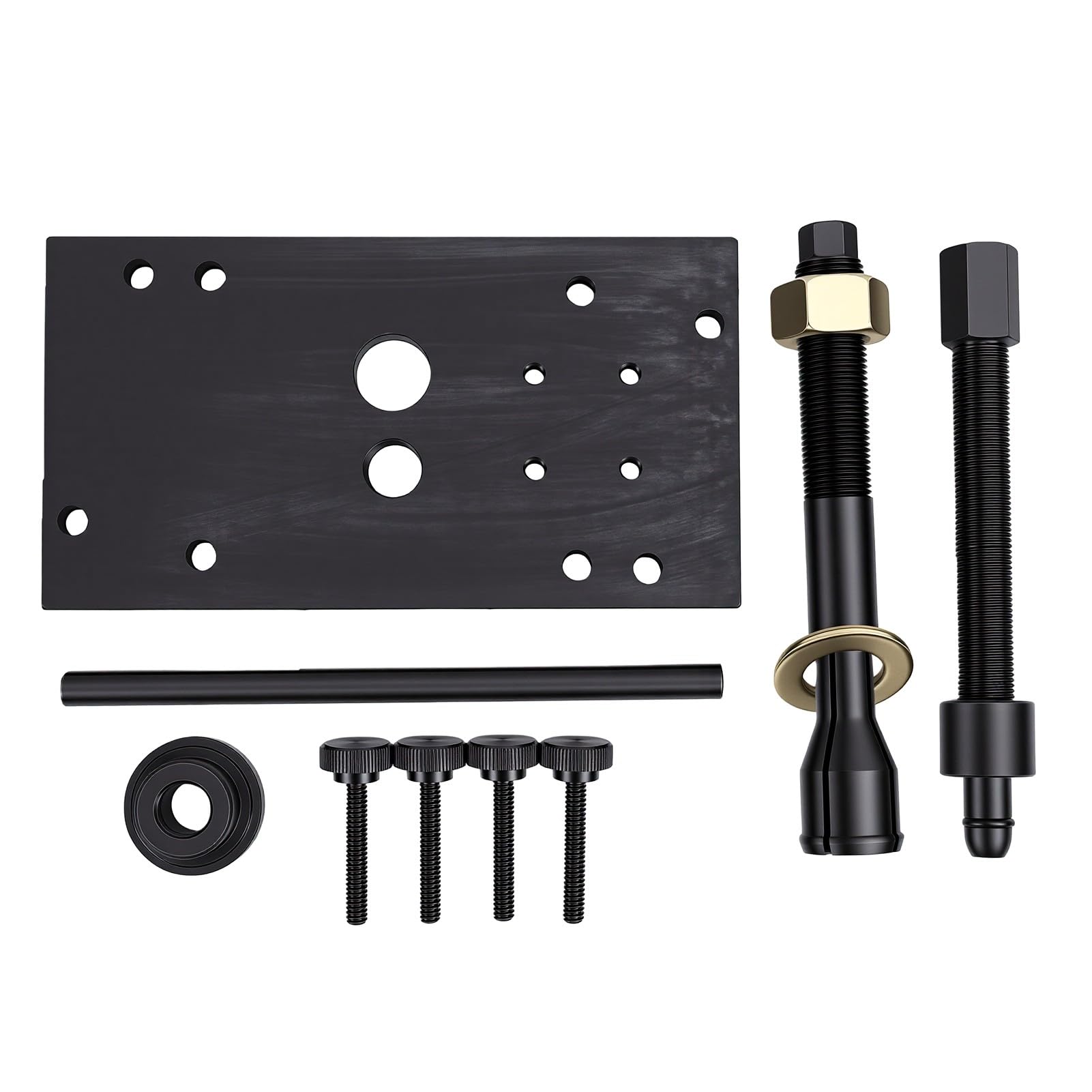 Yctze Narzędzie do Instalacji łożyska Wałka Rozrządu Zestaw do Wyciągania Silnika M8 | Konstrukcja żelaza, Czarne Anodowane Wykończenie, Dopasowanie M8, Ustawienie Głębokości, Precyzyjny Projekt szczęk.