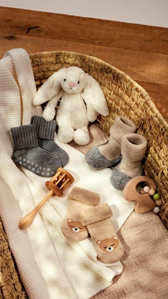 Chaussettes Chausson FALKE Cosyshoe Enfant - Picots Antidérapants, Chaudes, Respirantes Et Anti-Odeur En Laine