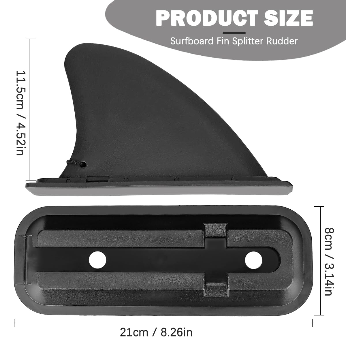 UPIQNG Surfboard Fin PVC Paddle Board Center Fin Detachable Inflatable Paddleboard Board Fin Paddle Board Fin Replacement for Longboard Paddle Board